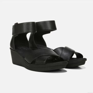 Naturalizer Black Wedge Sandals